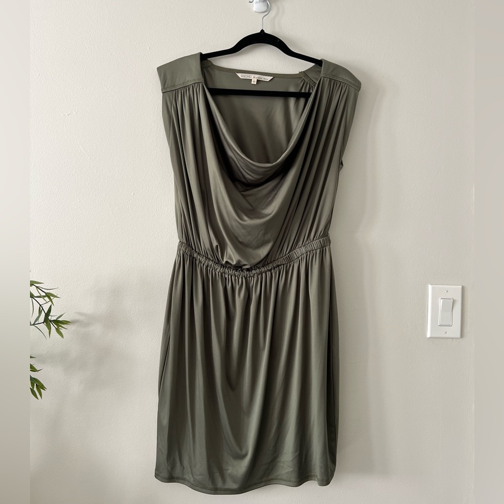 Olive Green Draped Dress | L
